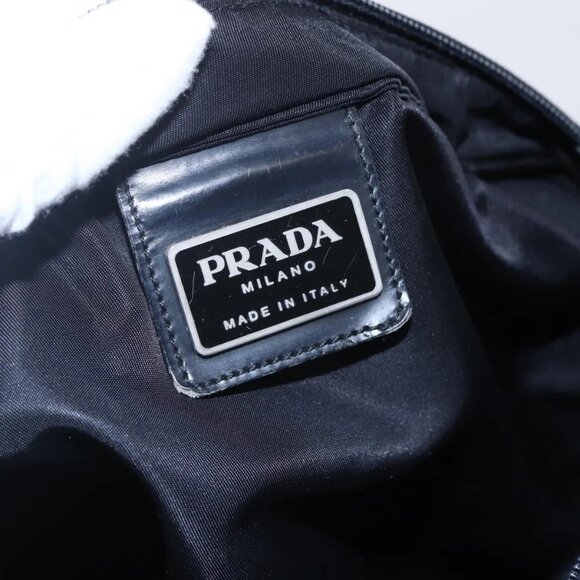 PRADA Shoulder Bag Nylon Black Silver Auth - Picture 13 of 16